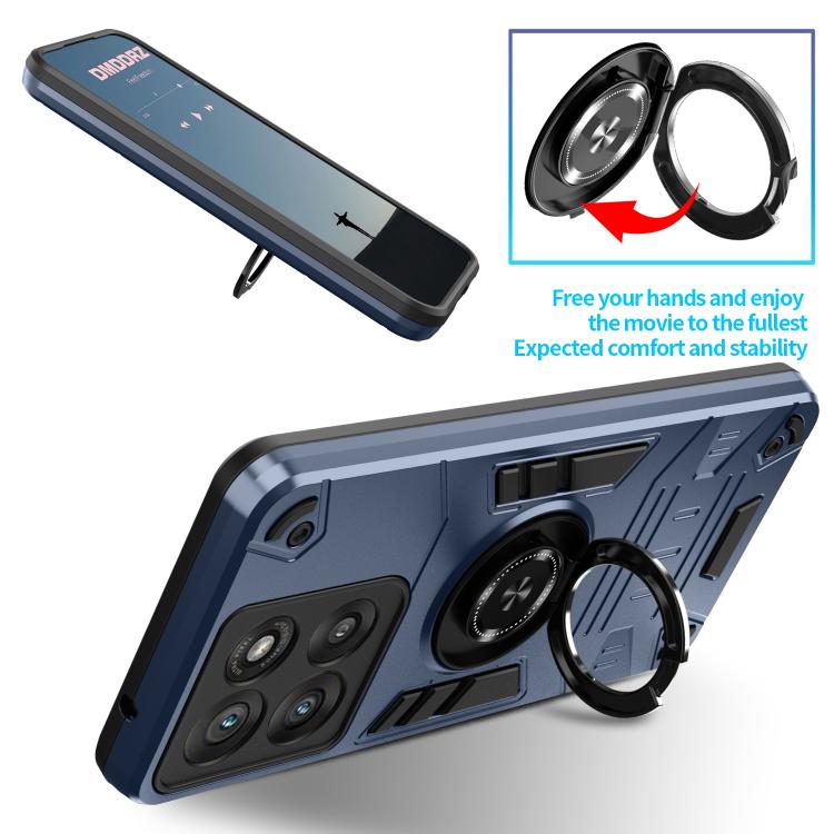 For Motorola Edge 50 Neo Rotating Holder TPU Hybrid PC Phone Case