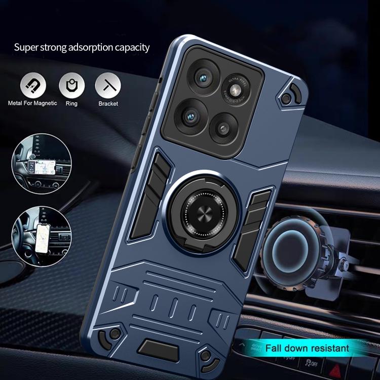 For Motorola Edge 50 Neo Rotating Holder TPU Hybrid PC Phone Case