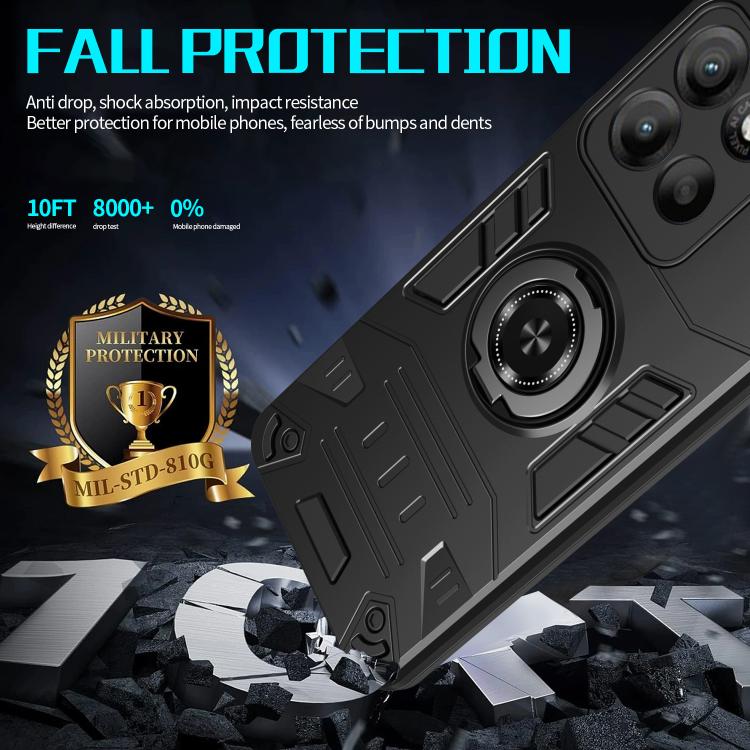 For Motorola Edge 60 Pro 5G Rotating Holder TPU Hybrid PC Phone Case
