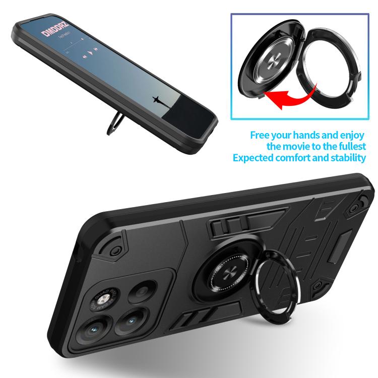 For Motorola Edge 60 Pro 5G Rotating Holder TPU Hybrid PC Phone Case