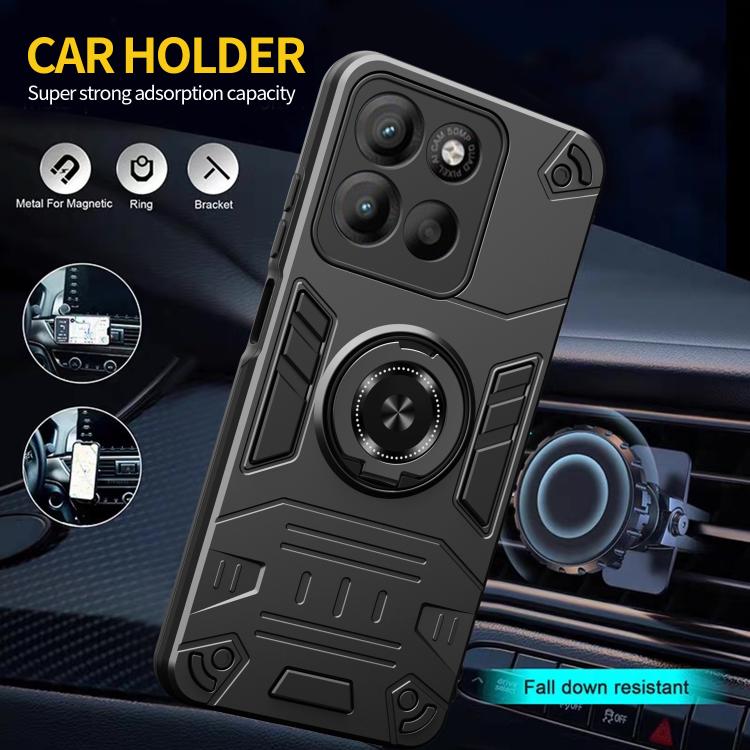 For Motorola Edge 60 Pro 5G Rotating Holder TPU Hybrid PC Phone Case