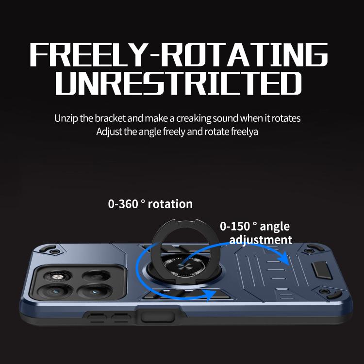 For Motorola Edge 60 Pro 5G Rotating Holder TPU Hybrid PC Phone Case