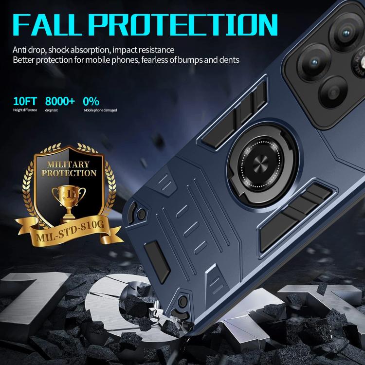 For Motorola Edge 60 Pro 5G Rotating Holder TPU Hybrid PC Phone Case