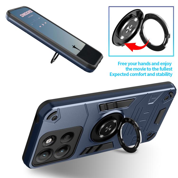 For Motorola Edge 60 Pro 5G Rotating Holder TPU Hybrid PC Phone Case