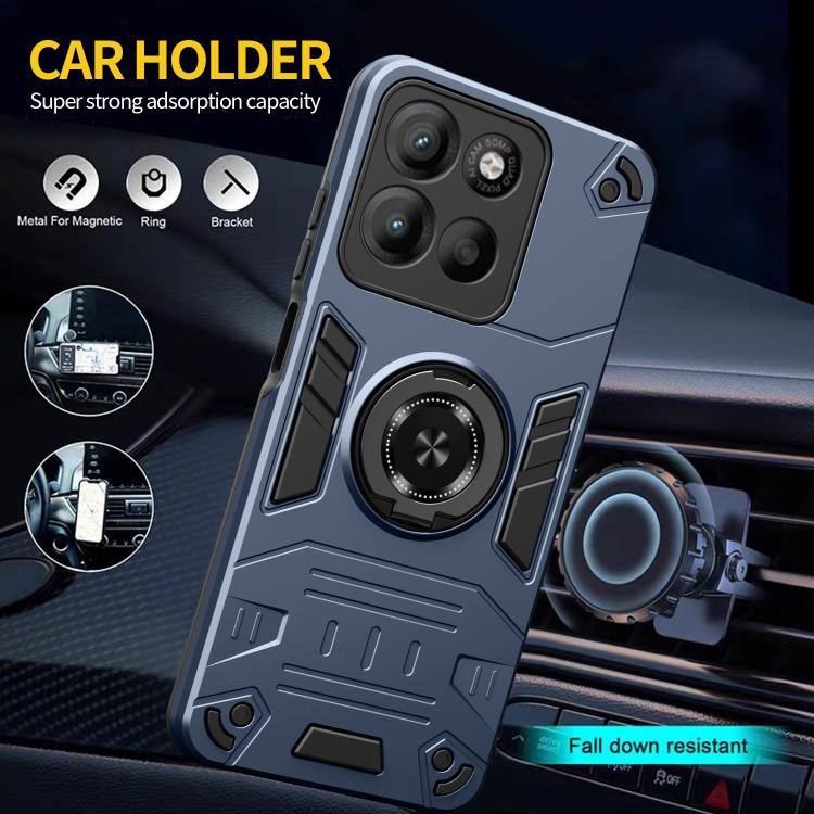 For Motorola Edge 60 Pro 5G Rotating Holder TPU Hybrid PC Phone Case