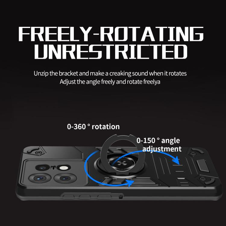For Motorola Edge 50 Pro Rotating Holder TPU Hybrid PC Phone Case