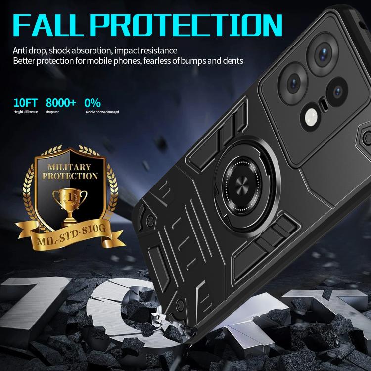 For Motorola Edge 50 Pro Rotating Holder TPU Hybrid PC Phone Case