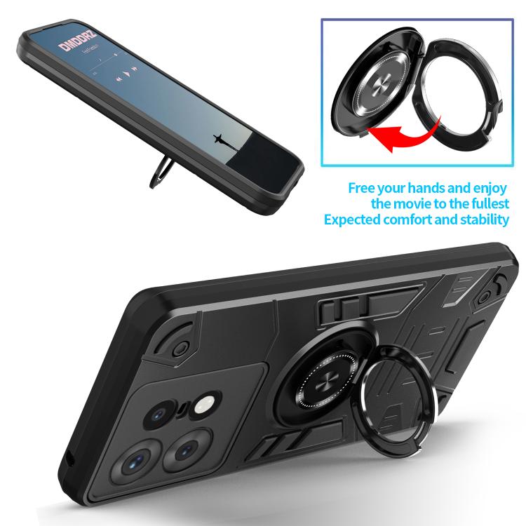 For Motorola Edge 50 Pro Rotating Holder TPU Hybrid PC Phone Case