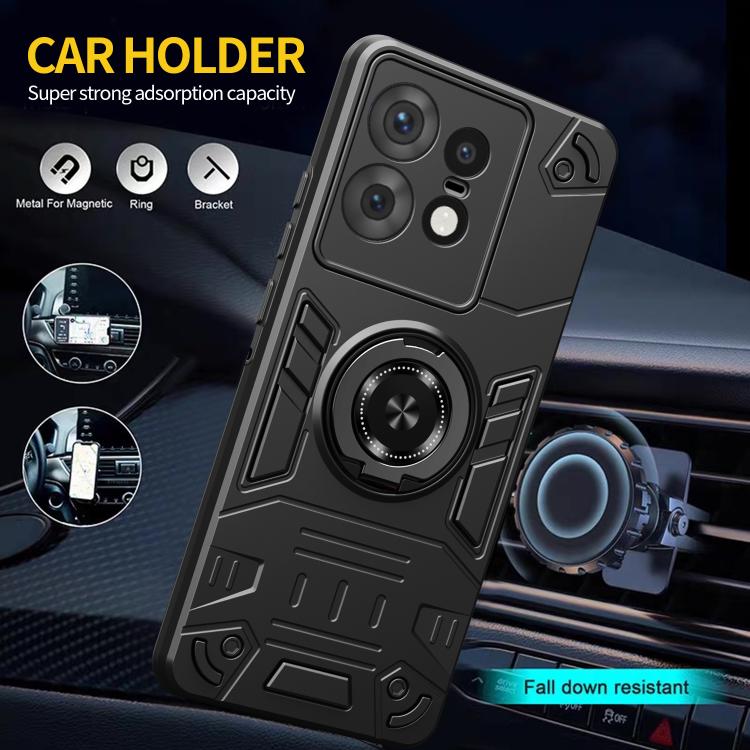 For Motorola Edge 50 Pro Rotating Holder TPU Hybrid PC Phone Case