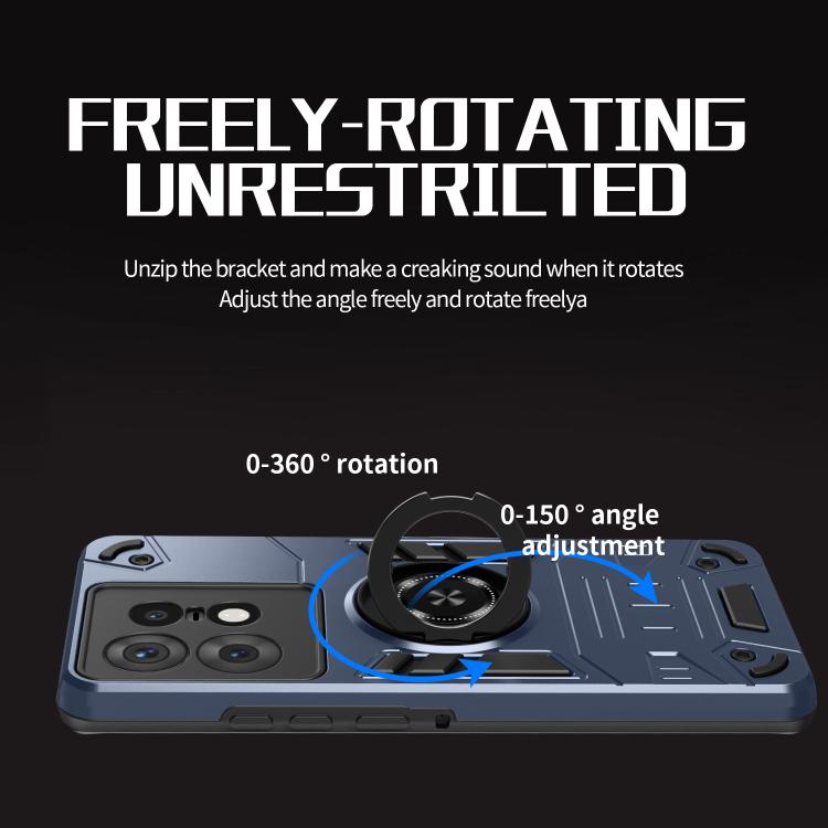 For Motorola Edge 50 Pro Rotating Holder TPU Hybrid PC Phone Case