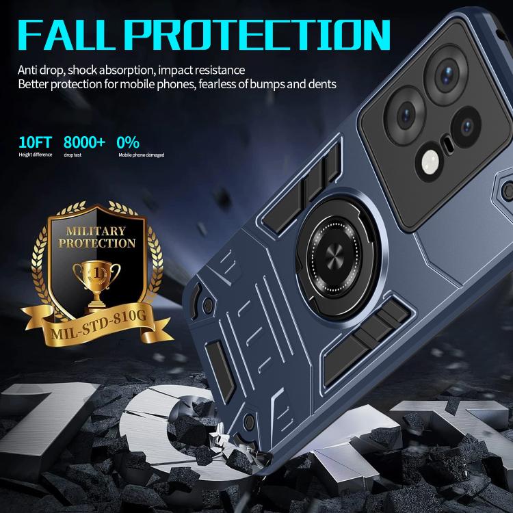 For Motorola Edge 50 Pro Rotating Holder TPU Hybrid PC Phone Case