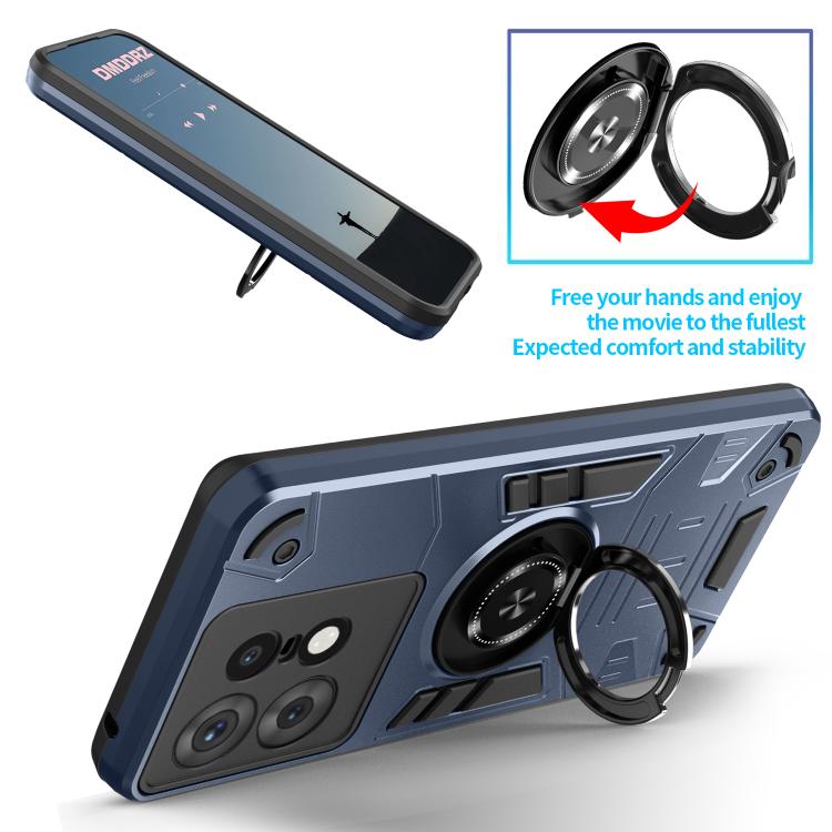 For Motorola Edge 50 Pro Rotating Holder TPU Hybrid PC Phone Case
