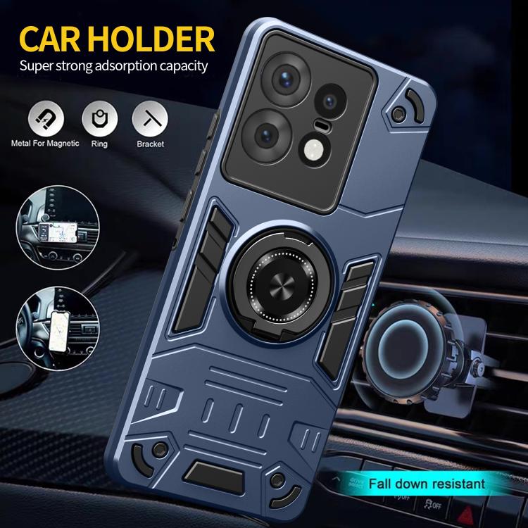 For Motorola Edge 50 Pro Rotating Holder TPU Hybrid PC Phone Case