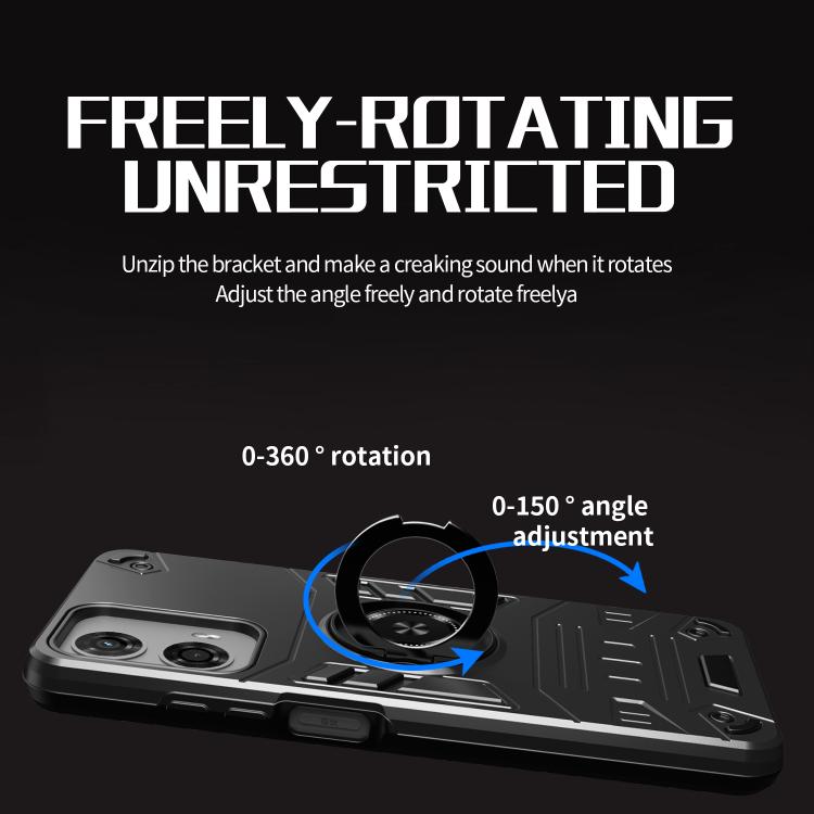 For Motorola Moto G04 / G24 Rotating Holder TPU Hybrid PC Phone Case