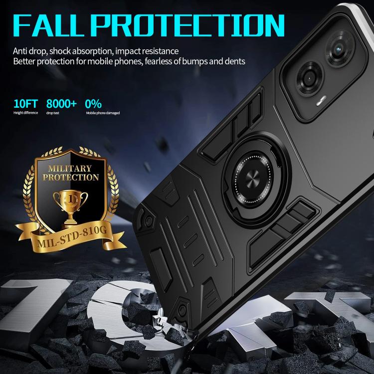 For Motorola Moto G04 / G24 Rotating Holder TPU Hybrid PC Phone Case