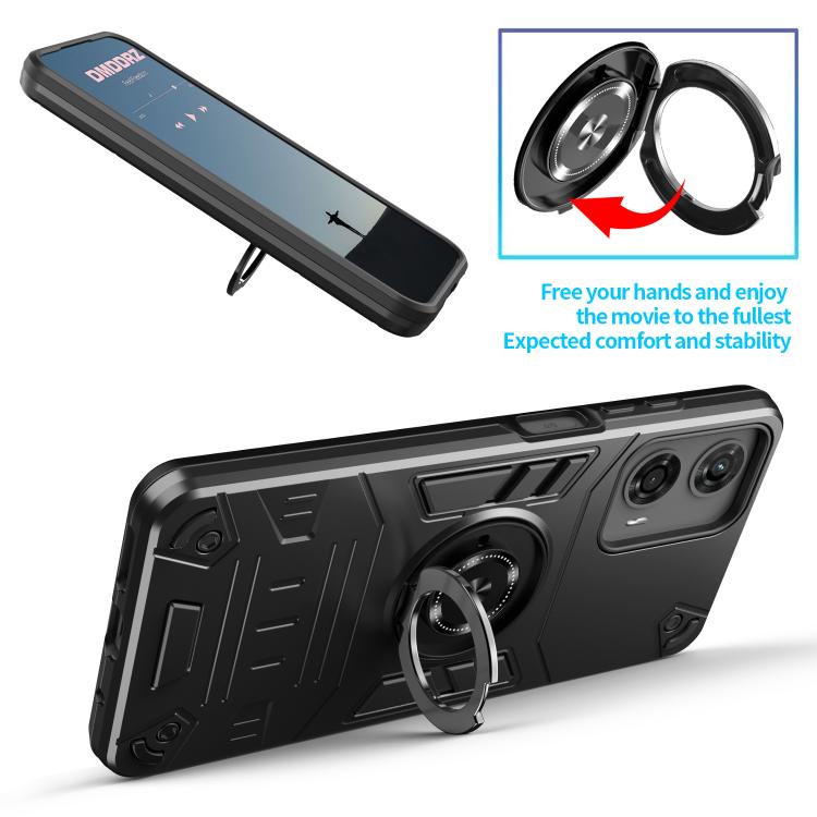 For Motorola Moto G04 / G24 Rotating Holder TPU Hybrid PC Phone Case