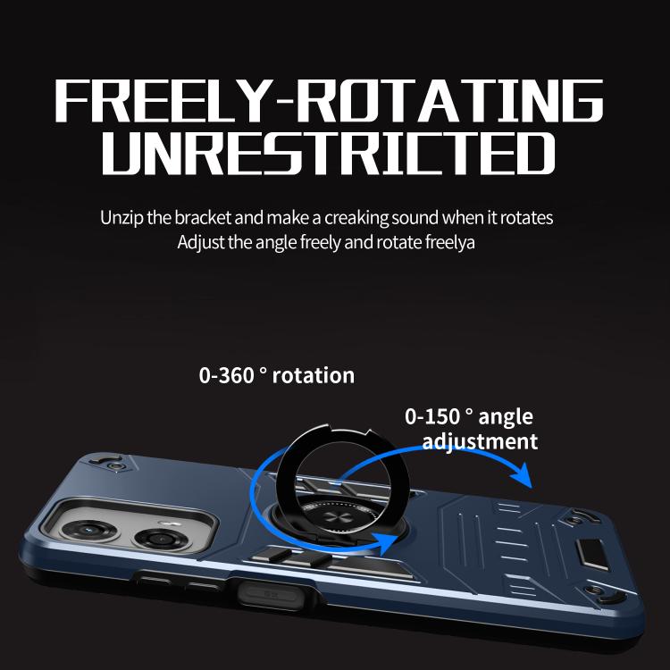 For Motorola Moto G04 / G24 Rotating Holder TPU Hybrid PC Phone Case
