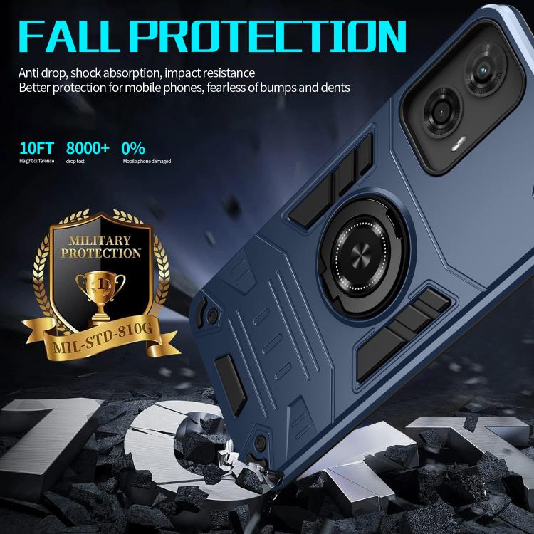 For Motorola Moto G04 / G24 Rotating Holder TPU Hybrid PC Phone Case