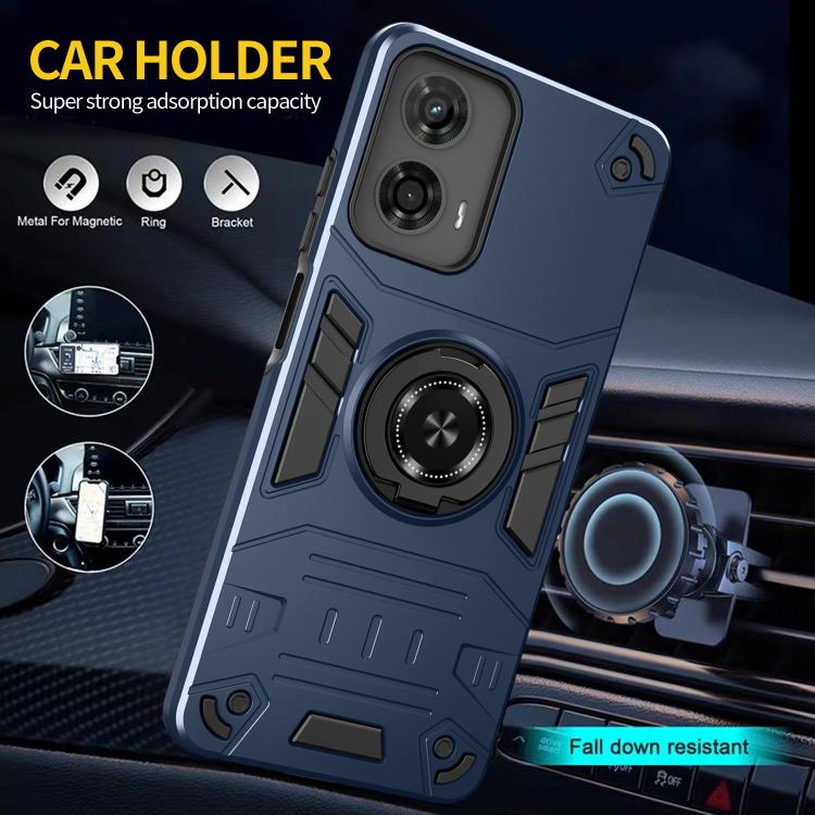 For Motorola Moto G04 / G24 Rotating Holder TPU Hybrid PC Phone Case
