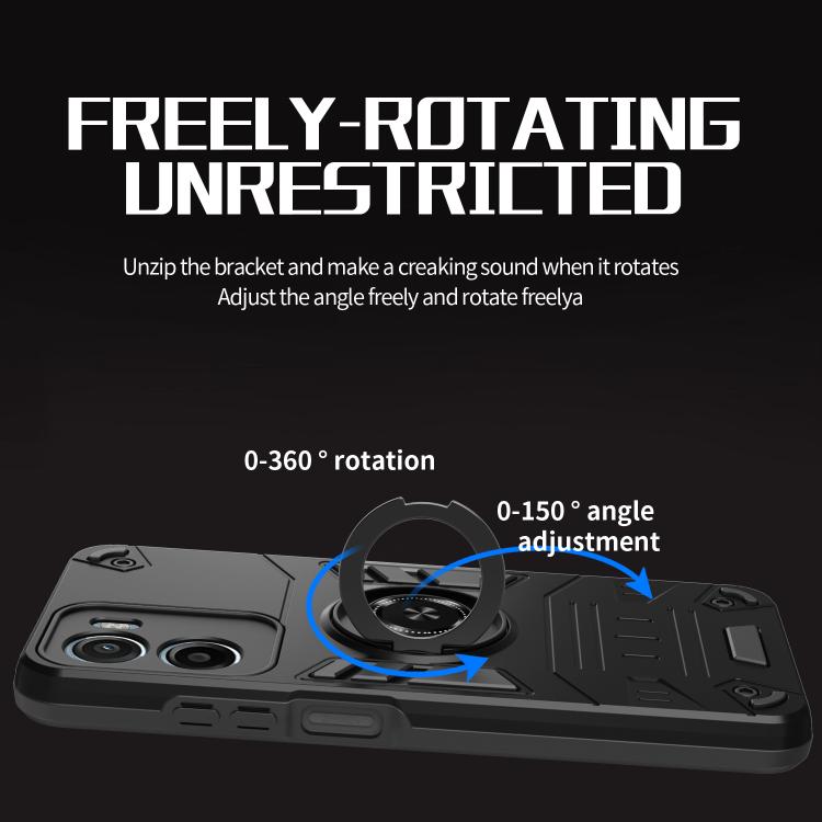 For Motorola Moto G05 / E15 Rotating Holder TPU Hybrid PC Phone Case