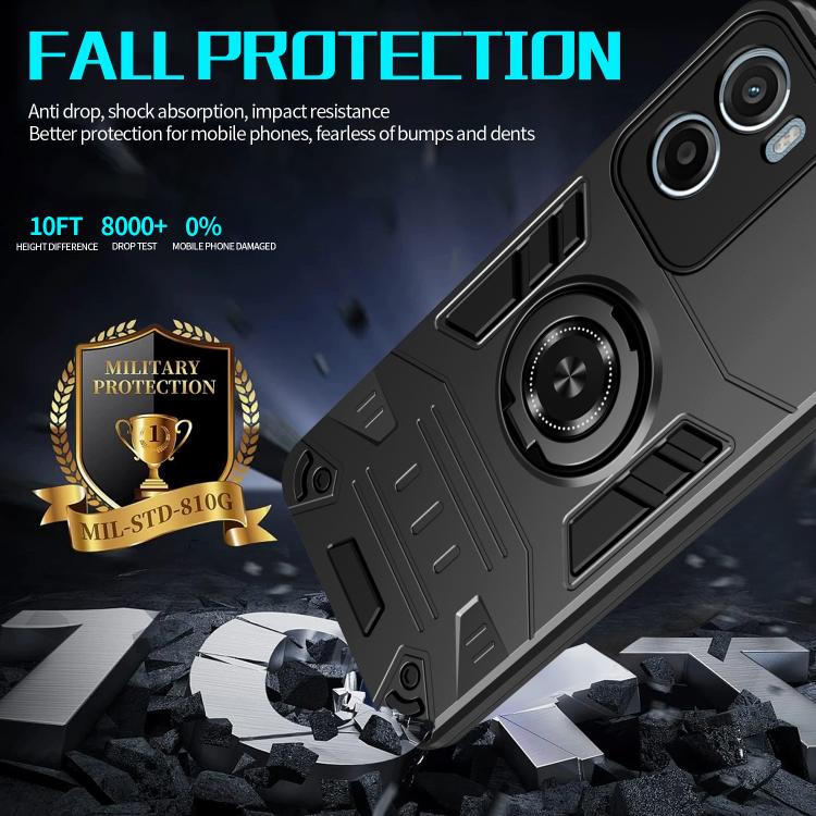 For Motorola Moto G05 / E15 Rotating Holder TPU Hybrid PC Phone Case