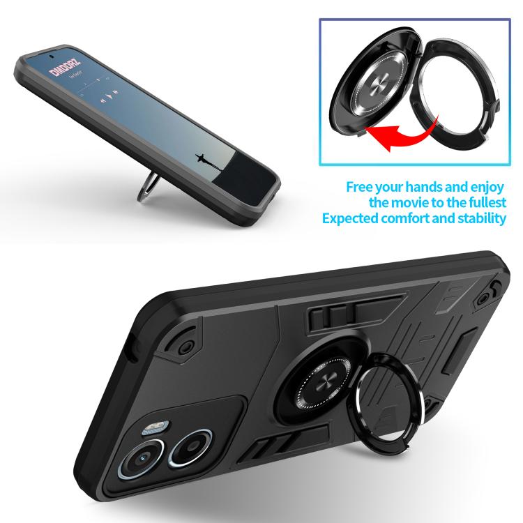 For Motorola Moto G05 / E15 Rotating Holder TPU Hybrid PC Phone Case