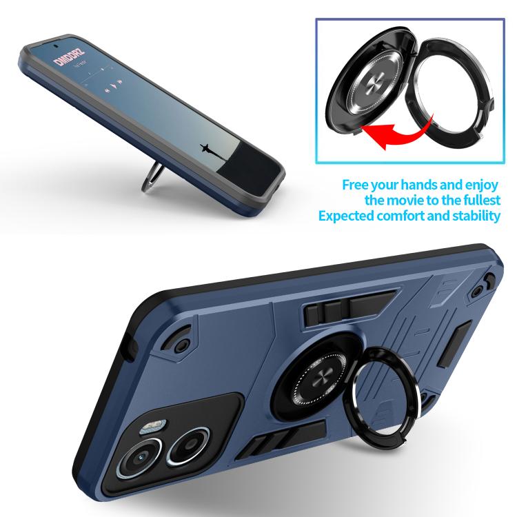 For Motorola Moto G05 / E15 Rotating Holder TPU Hybrid PC Phone Case