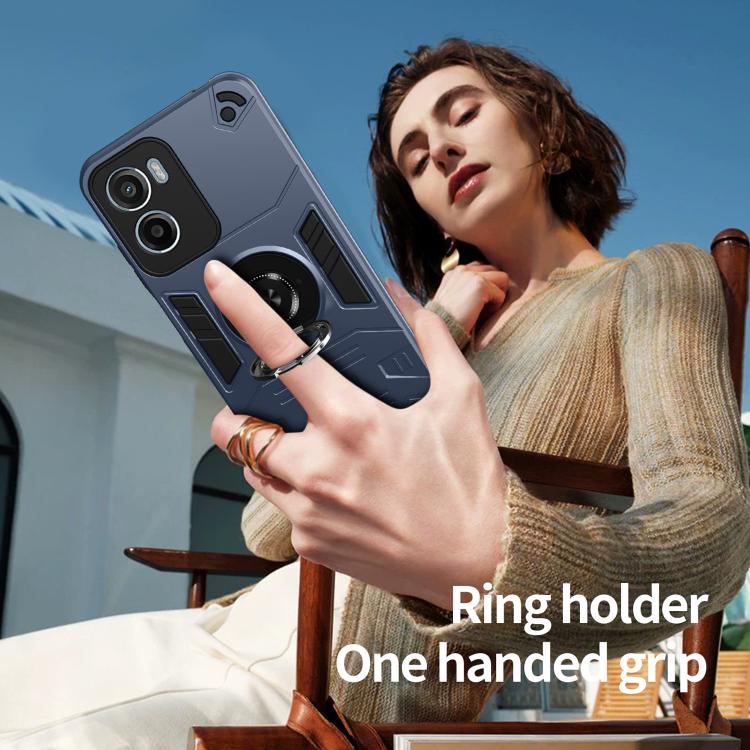 For Motorola Moto G05 / E15 Rotating Holder TPU Hybrid PC Phone Case