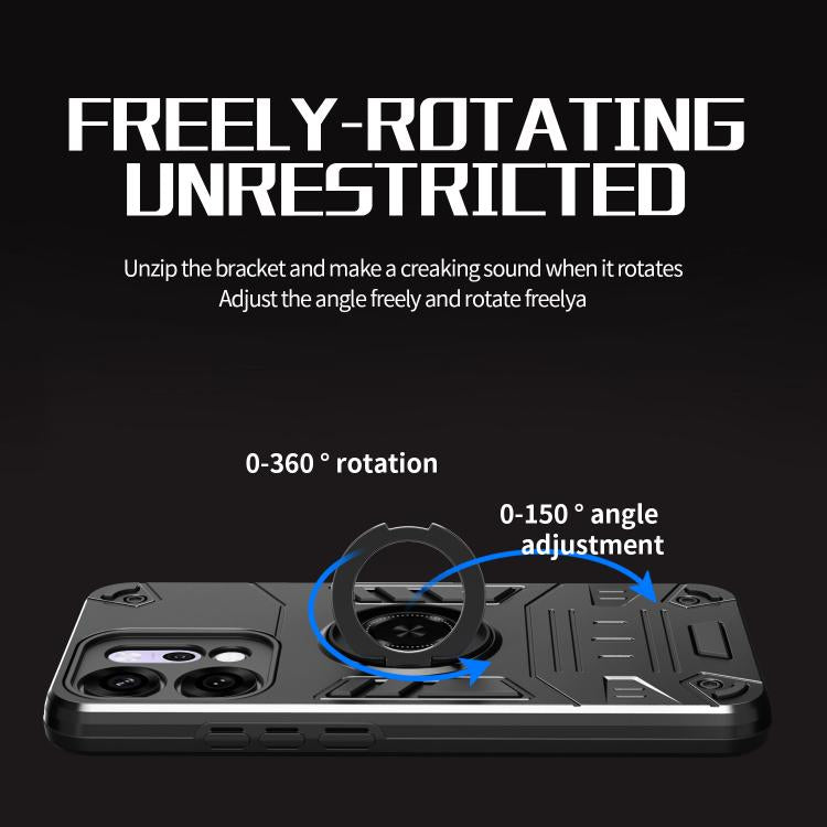 For OPPO Reno14 5G Rotating Holder TPU Hybrid PC Phone Case