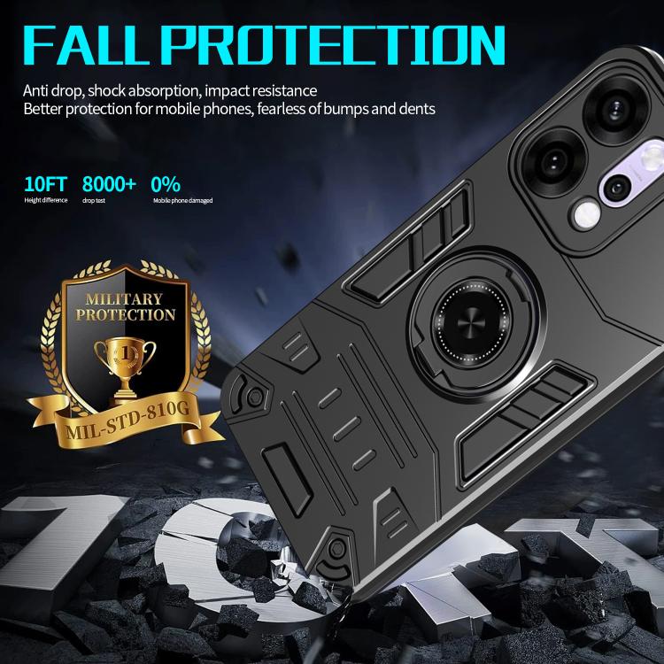 For OPPO Reno14 5G Rotating Holder TPU Hybrid PC Phone Case