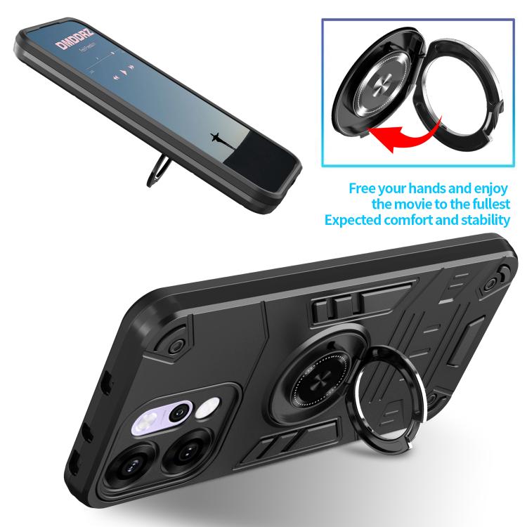 For OPPO Reno14 5G Rotating Holder TPU Hybrid PC Phone Case