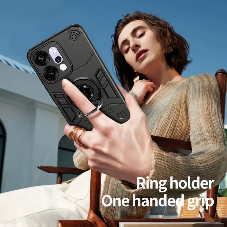 For OPPO Reno14 5G Rotating Holder TPU Hybrid PC Phone Case
