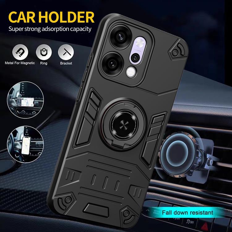For OPPO Reno14 5G Rotating Holder TPU Hybrid PC Phone Case