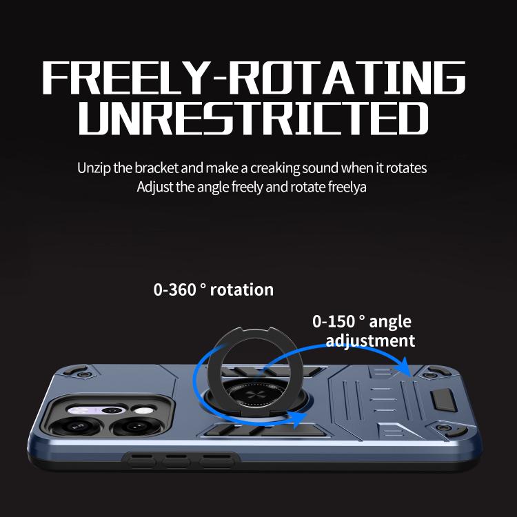 For OPPO Reno14 5G Rotating Holder TPU Hybrid PC Phone Case