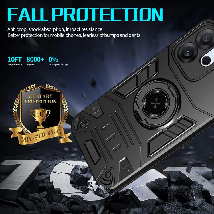 For OPPO Reno14 F 5G Rotating Holder TPU Hybrid PC Phone Case