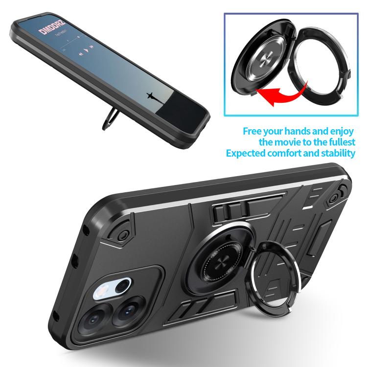For OPPO Reno14 F 5G Rotating Holder TPU Hybrid PC Phone Case