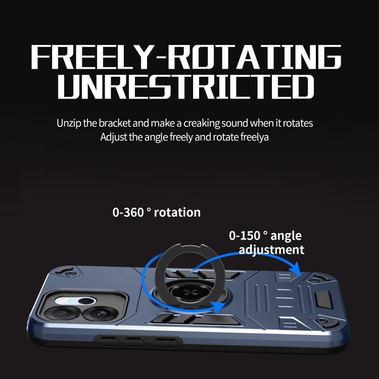 For OPPO Reno14 F 5G Rotating Holder TPU Hybrid PC Phone Case