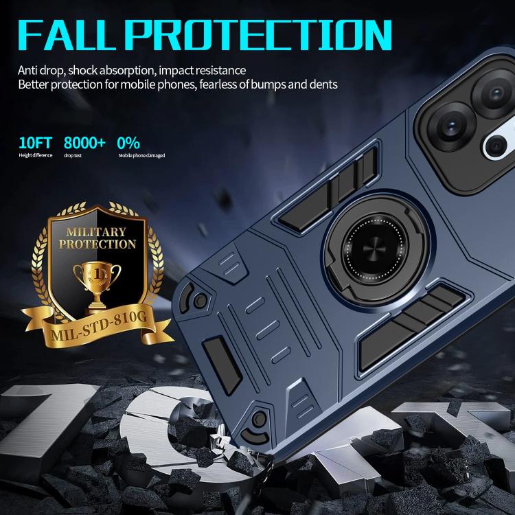 For OPPO Reno14 F 5G Rotating Holder TPU Hybrid PC Phone Case