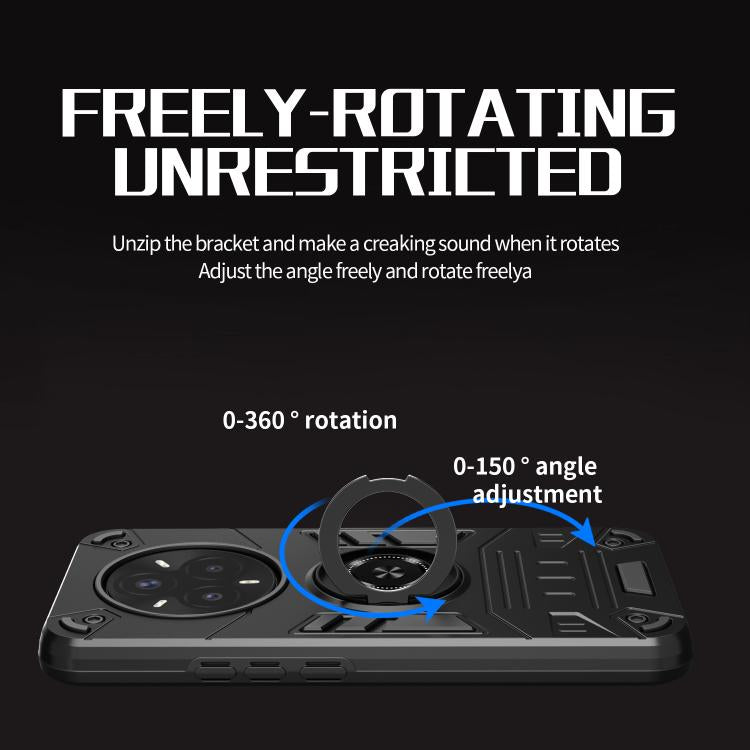 For Realme 14 Pro+ 5G / P3 Pro Rotating Holder TPU Hybrid PC Phone Case