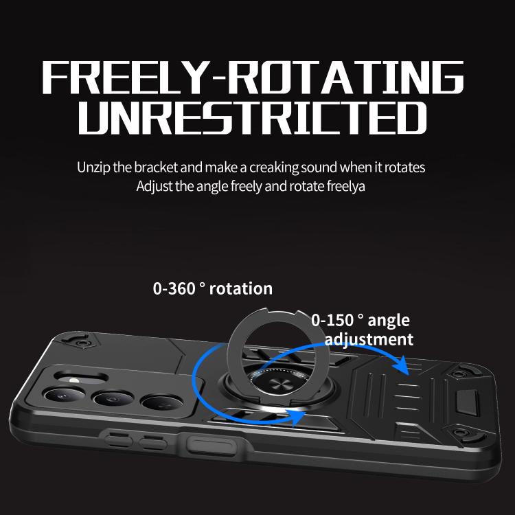 For Realme 14x / P3x Rotating Holder TPU Hybrid PC Phone Case