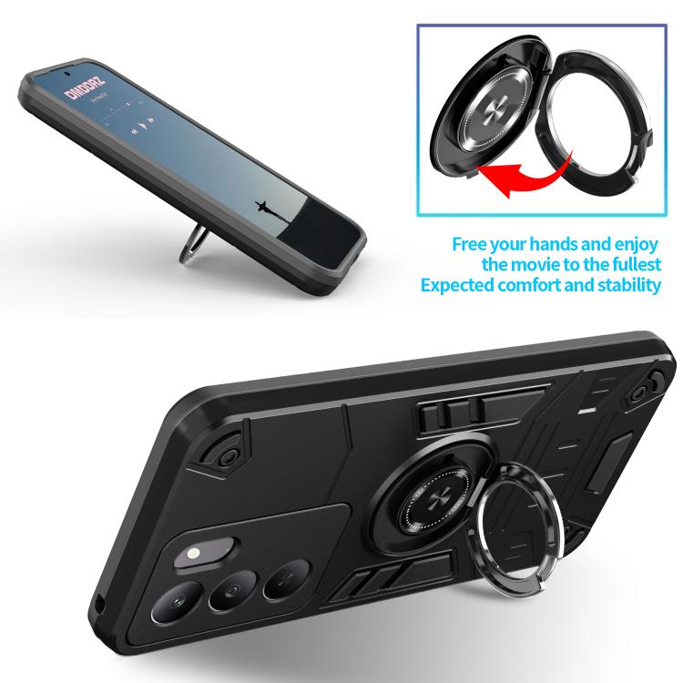 For Realme 14x / P3x Rotating Holder TPU Hybrid PC Phone Case