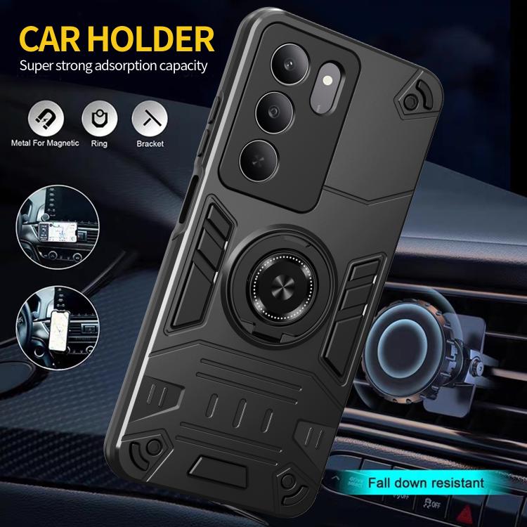 For Realme 14x / P3x Rotating Holder TPU Hybrid PC Phone Case