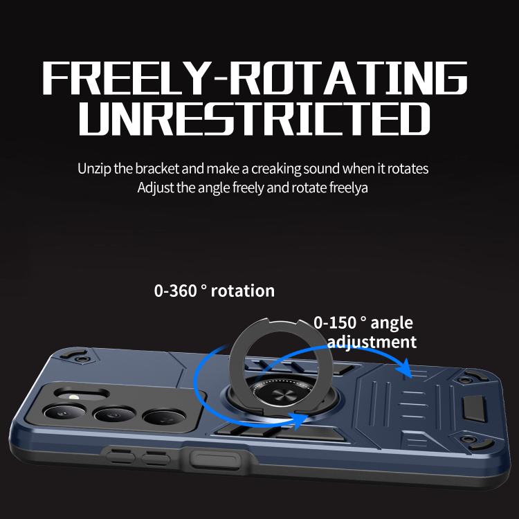 For Realme 14x / P3x Rotating Holder TPU Hybrid PC Phone Case
