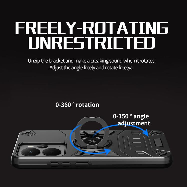For Realme 14 Rotating Holder TPU Hybrid PC Phone Case