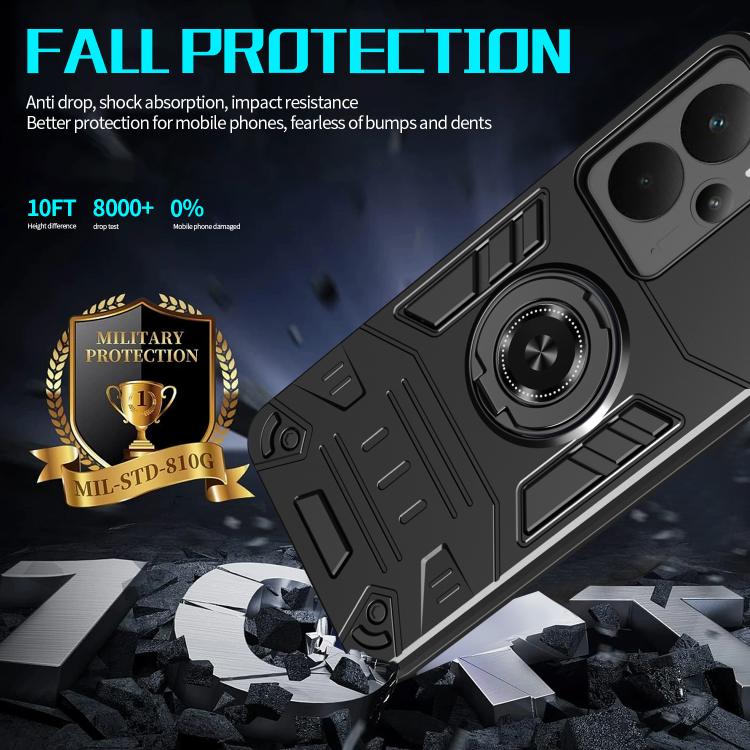 For Realme 14 Rotating Holder TPU Hybrid PC Phone Case