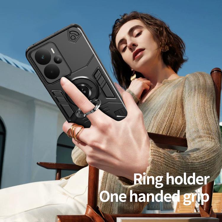 For Realme 14 Rotating Holder TPU Hybrid PC Phone Case