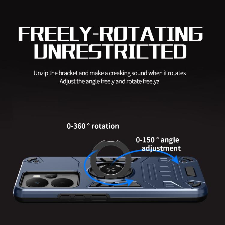 For Realme 14 Rotating Holder TPU Hybrid PC Phone Case