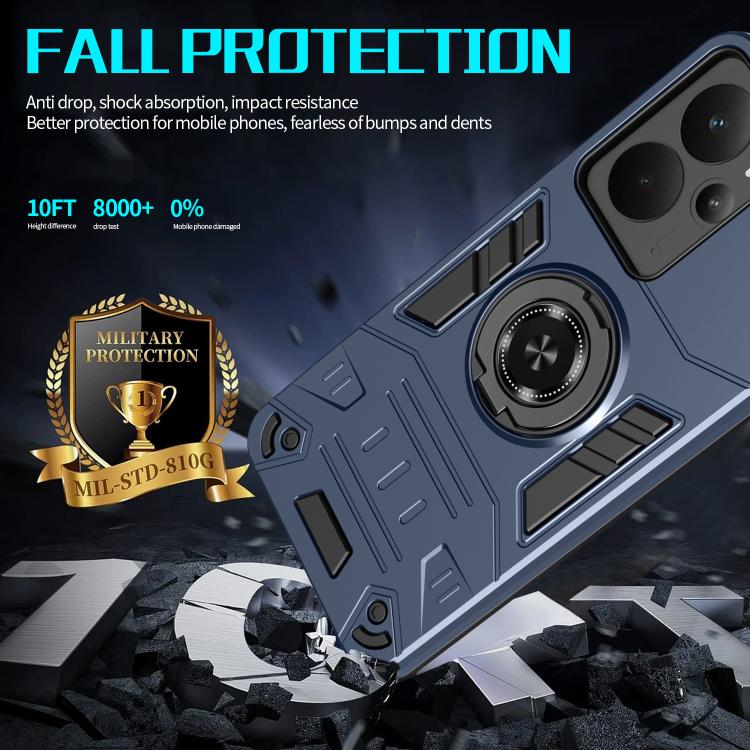 For Realme 14 Rotating Holder TPU Hybrid PC Phone Case