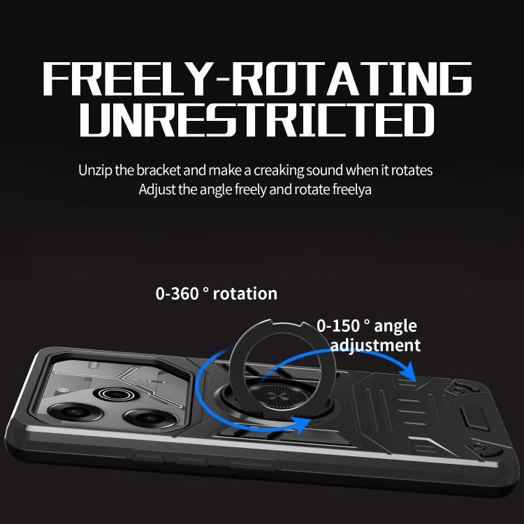 For Tecno Pova 6 / 6 Pro 5G Rotating Holder TPU Hybrid PC Phone Case
