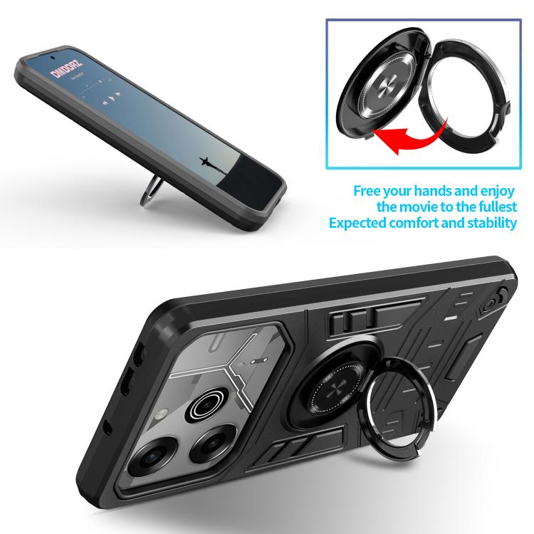 For Tecno Pova 6 / 6 Pro 5G Rotating Holder TPU Hybrid PC Phone Case